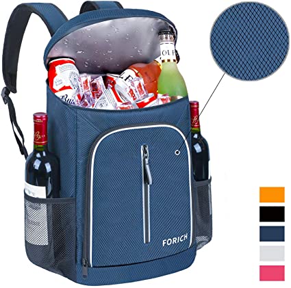FORICH Soft Cooler Backpack Insulated Waterproof Backpack Cooler Bag Leak Proof Portable Cooler Backpacks to Work Lunch Travel Beach Camping Hiking Picnic Fishing Beer for Men Women (Blue)