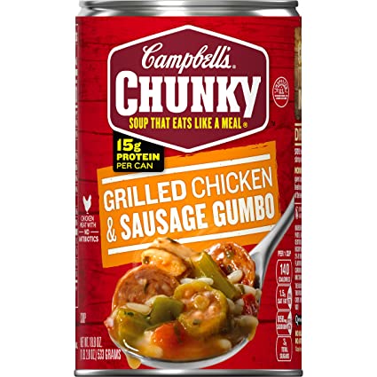 Campbell's Chunky Grilled Chicken & Sausage Gumbo, 18.8 oz. Can