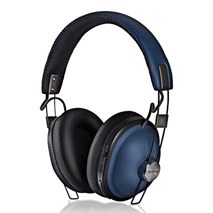 PANASONIC Bluetooth Wireless Headphones with Noise Cancelling, Voice Assist, Bass Enhancer and 24-Hour Playback. Retro Modern Style - RP-HTX90N-A - Over The Ear Headphones (Indigo Navy)