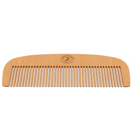 New Hair and Beard Comb - Wood with Anti-Static & No Snag Handmade Brush for Beard, Head Hair, Mustache with High Quality Design in Gift Box by Grizzly Adam