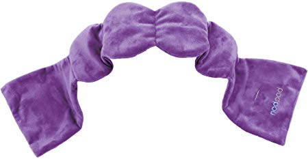 Nodpod Weighted Sleep Mask | Patented Eye Pillow Design for Sleeping, Blocking Light and Relaxation | BPA Free Machine Washable Gel Microbeads (Purple)