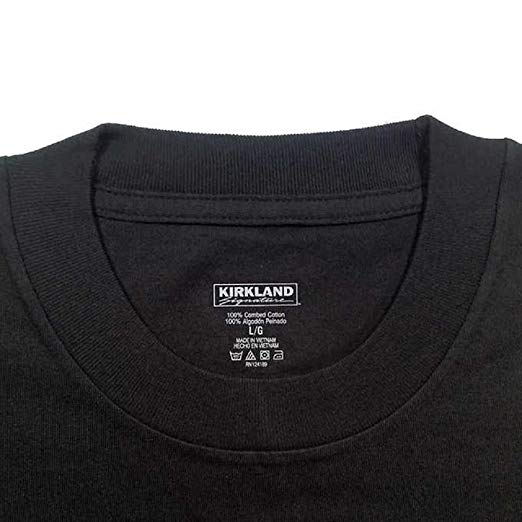 Kirkland Men's Crew Neck Black T-Shirts (/Pack of 4)