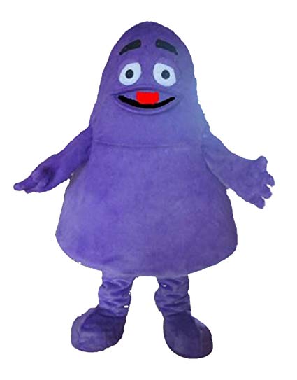 Grimace Purple Monster Mascot Costume Real Picture