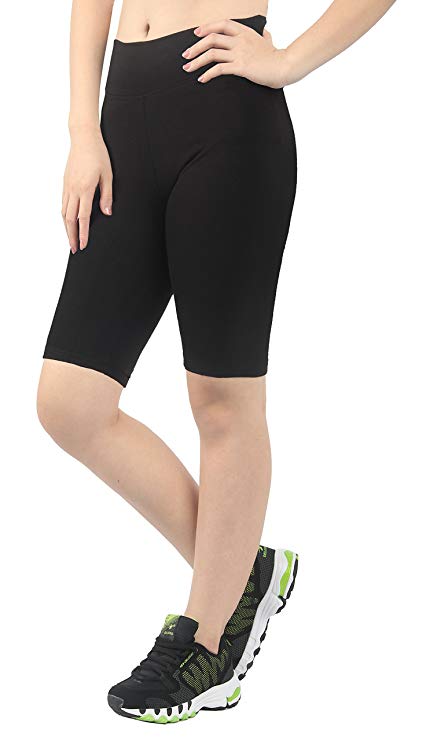 iLoveSIA Women's Yoga Shorts Leggings Cotton Half Tights