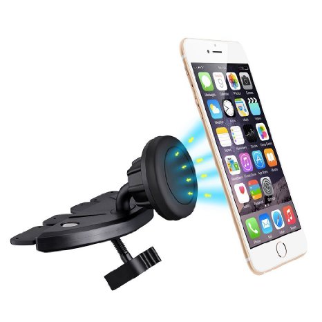 YOLOPLUS Universal One Touch Installation CD Slot Smartphone Car Mount Holder Cradle for iPhone 6 6( ) 6S 6S plus 5S 5C 4S,iPod Touch,Samsung Galaxy S5 S4 S3 Note 2 Note 3,Nexus 5,HTC,LG,BlackBerry