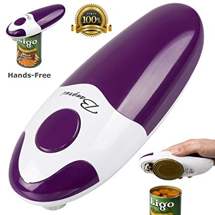 Kitchen Restaurant Mama Manual Automatic Safety Electric Can Opener& Bangrui Professional Electric Can Opener.One-Touch Switch .Smooth can Edge.Being Friendly to Left-Hander and arthritics! (Purple)