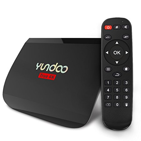 YUNDOO Y2 Android TV Box Amlogic S912 Octo core 2GB DDR3/16GB eMMC Storage Memory Bluetooth 4.0 WiFi 2.4G/5G Dual Band 4K HDMI 2.0 Streaming Media Player