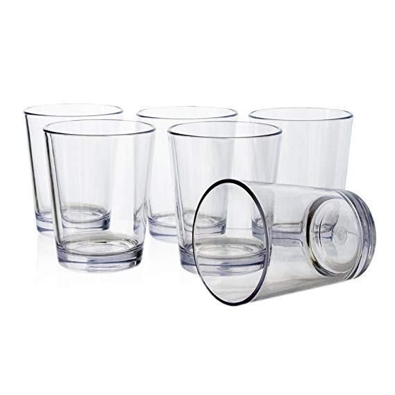 Bistro 15-ounce Premium Quality Clear Plastic Tumblers | set of 6