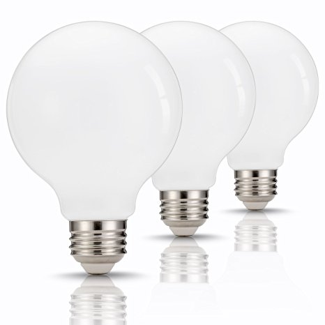 TGMOLD 9W G25 LED Globe Bulbs, 60W Equivalent, 4000K Natural White, E26 Base LED Glass Ceramic Light, 360 Degrees Angles Lighting Bulb, 3 Pack (Not Dimmable)