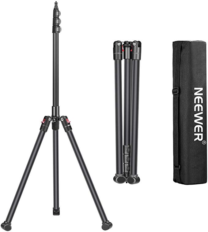 Neewer 78.75 Inches Aluminium Alloy Photography/Video Tripod Light Stand Photo Studio Tripod for Reflectors, Softboxes, Lights, Umbrellas, Backgrounds, Carrying Bag Included