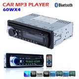 Masione Bluetooth Car Audio Stereo 1 DIN In Dash 12V Fm Receiver with USB Mp3 Radio Player and USB SD Input AUX Receiver  Remote Control
