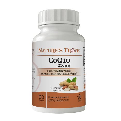 CoQ10 200mg (Coenzyme q10) by Nature's Trove - 90 Capsules