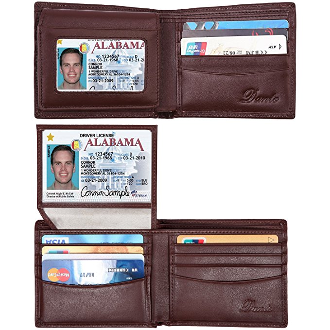 Dante RFID Blocking Stylish Leather Wallet for Men,Credit Card Protector