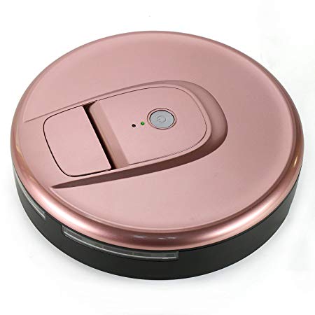 EVERTOP Robotic Vacuum Cleaner, Handheld Pet Hair Cleaning Robot Automatic Vacuum Sweeper for Hard Floor (E - Rose Gold)