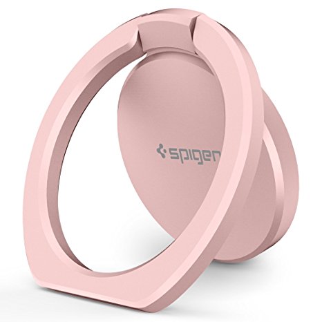 Spigen Style Ring POP Cell Phone Ring Phone Grip/Stand/Holder for iPhone X / 8 / 8 plus / 7 / 7 Plus / Galaxy S9 plus / S9 / Note 8 / S8 / S8 Plus compatible with Magnetic Car Mount - Rose Gold