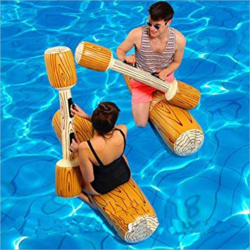 MENGDUO 2 Pcs Set Inflatable Floating Row Toys, Adult Children Pool Party Water Sports Games Log Rafts to Float Toys