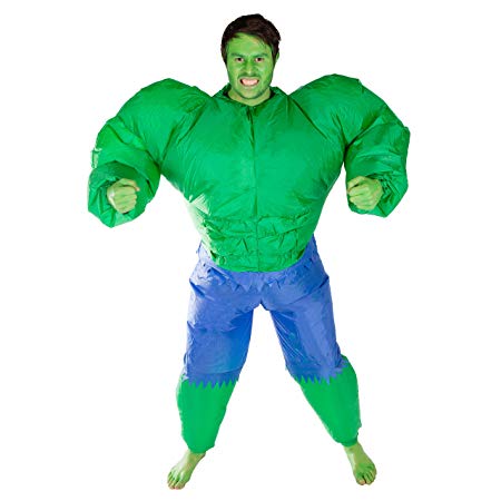 Bodysocks Adult Inflatable Hulk Fancy Dress Costume