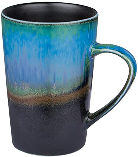 Handmade Pottery Coffee/Tea Mug Polish - 14 oz Rustic Stoneware Ceramic Cup Clay Art by Oojdzoo
