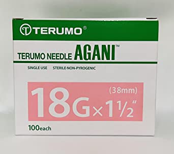 Terumo 18G x 1 1/2" (1.20x38mm) 100 Each/Pack