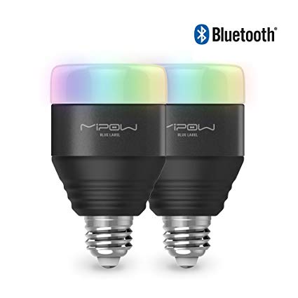 PLAYBULB Bluetooth Smart LED Light Bulbs, Dimmable, Multicolored-Adjustable LED Bulbs by Smartphone APP, No Hub Required, 30W Equivalent (5W), Brighten Your Life with Colorful Light(2 Packs)