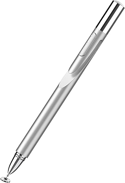 Adonit Pro 4 A Luxury, High-Precision Disc Stylus for iPad/iPhone Xs Max/XS/XR/X/8/Plus, Samsung Galaxy Fold/ S10 / S10 /S9, Android, Kindle, Windows, Tablets and All Touchscreens - Black (Silver)