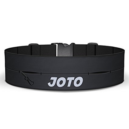 JOTO Running Belt Exercise Runner Belt Sport Waist Pack for Apple, iPhone 7, 6S plus, 6 SE, Samsung Galaxy, Google Pixel XL, Flip Belt for Men Women Workout Cycling Hiking Walking Fitness, Black