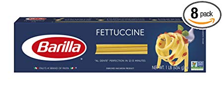 Barilla Pasta, Fettuccine, 16 Ounce (Pack of 8)