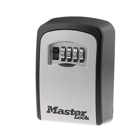 Master Lock Lock Box, Set Your Own Combination Wall Mount Key Safe, 3-1/4 in. Wide, 5401D