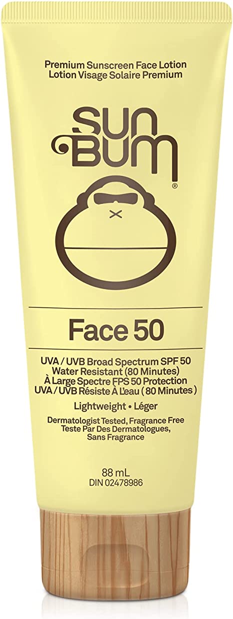 Sun Bum original spf 50 Sunscreen Face Lotion | Vegan and Reef friendly (Octinoxate & Oxybenzone Free) Broad Spectrum Fragrance-Free Moisturizing Uva/uvb Sunscreen with Vitamin E |3 Oz, 3 ounces