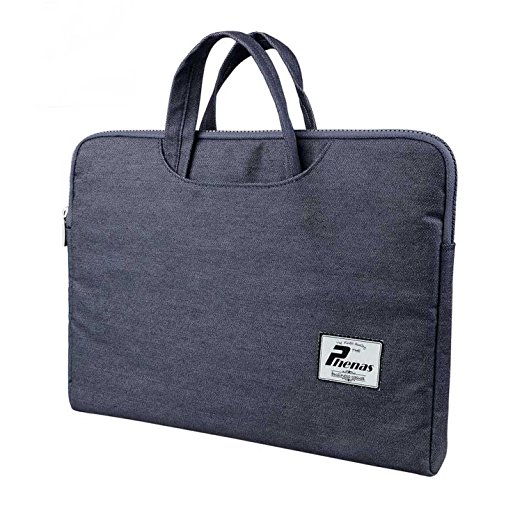 Phenas Portable Handbag Canvas Laptop Zipper Sleeve Bag Case for 13.3 Inch Laptop and Macbook Pro 13 Macbook Air 13, Grey