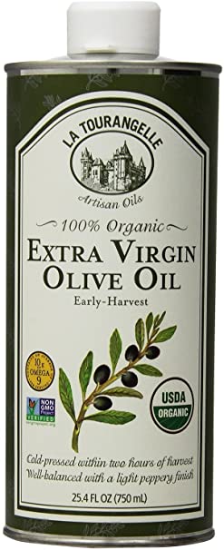 La Tourangelle 100% Organic Extra Virgin Olive Oil - For Olive Oil Lovers - Cold-Pressed, Non-GMO - 25.4 Fl. Oz. Pack of 2