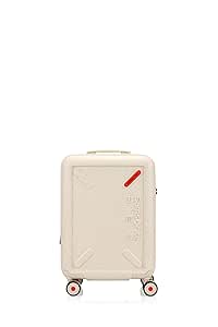 Samsonite Red TOIIS XP Expandable 55 Cms Small Cabin Polycarbonate Hard Sided 8 Wheel Spinner Luggage/Suitcase/Trolley Bag (Ivory) (Double Wheel), Off White