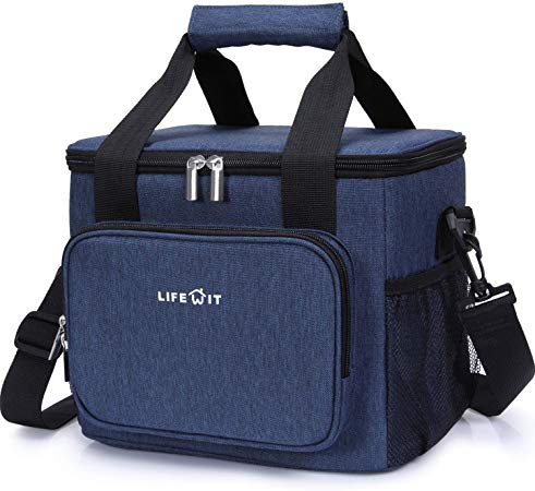 Lifewit Insulated Lunch Box Bag 15L (24-Can) Soft Cooler Bag, Thermal Lunch Cooling Bag for Meal prep Work Beach Picnic Camping, Blue