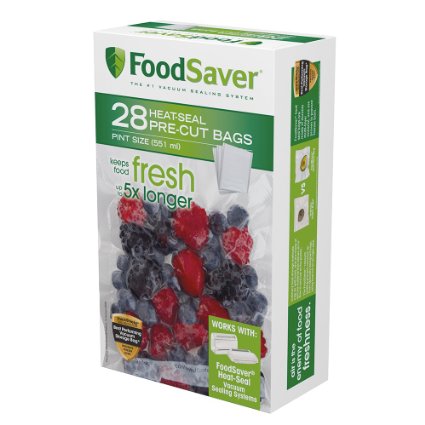FoodSaver 28 Pint-sized Bags with unique multi layer construction, BPA free