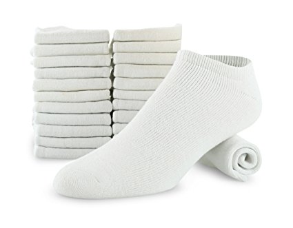 Men’s 12 Pairs Cotton Crew Ankle No Show And Low Cut Sports cushion Sock Made For Top Brand Name