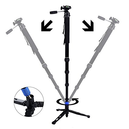 DIGIANT Professional Camera Monopod Stand 70-inch Removable Digital Camcorder Tripod With Feet Unipod Stand for DSLR Cameras