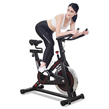 JOROTO Magnetic Exercise Bike Stationary - Belt Drive Indoor Cycling Bikes Trainer Workout Cycle for Home (Suitable Inseam: 29 to 39 inches)
