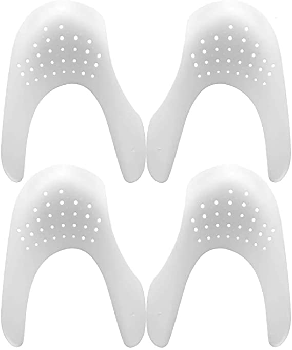 Anti Wrinkle Shoes Crease Shield, 2 Pairs Shoe Creaser Protector Guard Toe Box Decreaser Women's 5-8 White