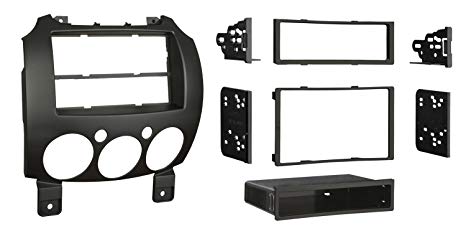 Metra 99-7518B Single/Double DIN Dash Installation Kit for 2007-Up Mazda 2 Vehicles, Black