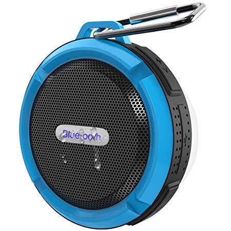 Portable Bluetooth Speaker Waterproof Wireless Built-in Mic Speakerphone Blue
