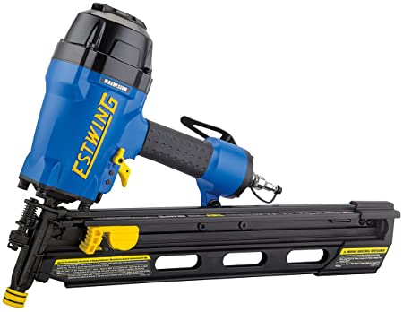 ESTWING EFR2190 21 Degree Full Head Pneumatic Framing Nailer, Blue/Yellow