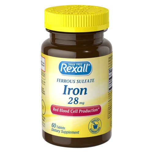 Rexall Ferrous Sulfate Iron 28 Mg - Tablets, 60 Ct