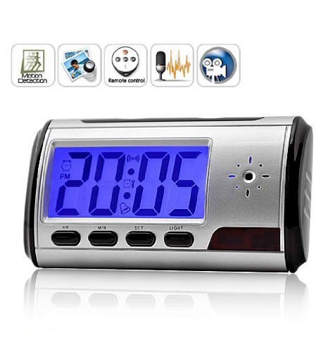 Tangmi Remote Control Hidden Camera Motion Detection Alarm Clock Video Recorder with LCD Display