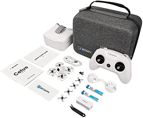 BETAFPV Cetus FPV Kit RTF Drone Kit with Cetus Brushed Whoop Quadcopter LiteRadio 2 SE Transmitter VR02 FPV Goggles Ready to Fly Drone Kit for FPV Beginners