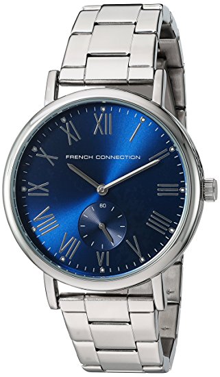 French Connection Men's 'Harley Classic' Quartz Metal and Stainless Steel Automatic Watch, Color:Silver-Toned (Model: FC1259USM)