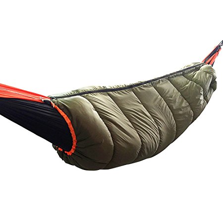 Uboway Hammock Underquilt/ Sleeping Bag with Hollow Cotton Added for Camping, Backpacking, Backyard