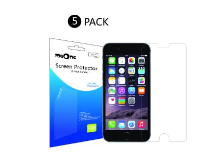 meOne iPhone 6S iPhone 6 Screen Protector - HD High Clear Invisible 5-Pack
