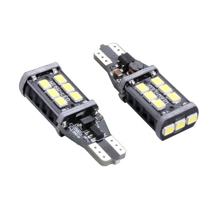 ENDPAGE 800 Lumens 921 912 15-SMD Error Free PX Chipsets Super Bright LED Bulbs for Car Backup Reverse Lights Xenon White 2pcs