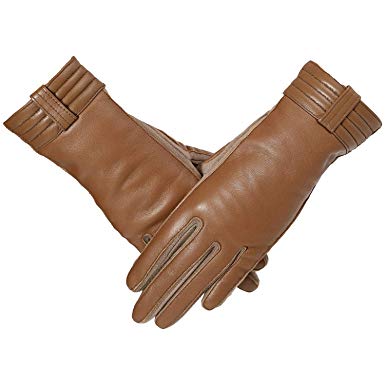 Womens Driving Gloves Soft Warm And Touchscreen Leather Gloves PAGE ONE