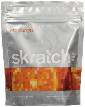Skratch Labs Exercise Hydration Mix, Resealable Bag, 1 lb, Oranges